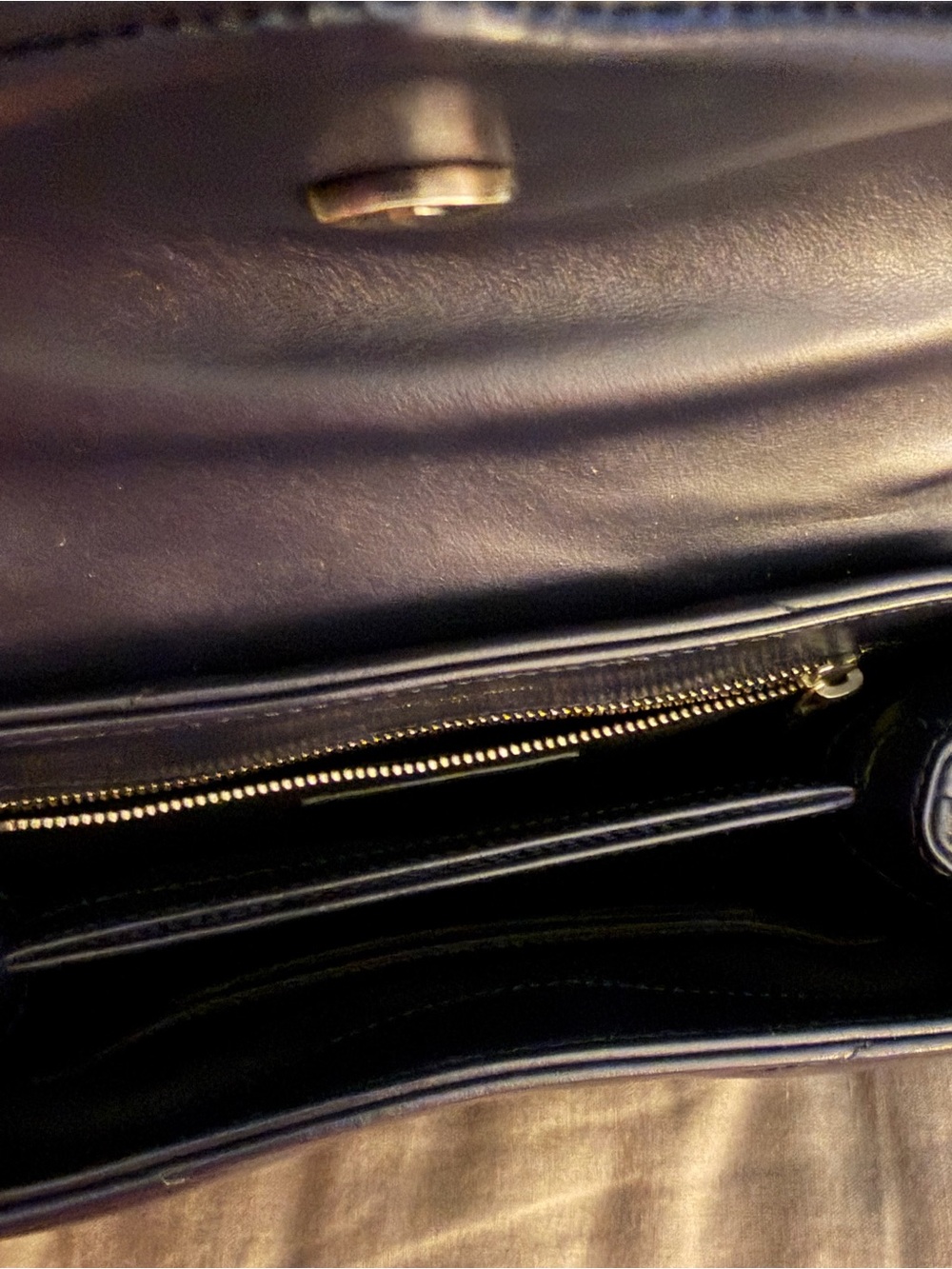 Saint Laurent Black Chevron Quilted Leather Crossbody with Silver YSL - Picture 7 of 12